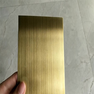 EN Ss304 lamiera di acciaio inossidabile colorato Metallo finitura di capelli 0,8 mm laminato a freddo 1000 * 2000 mm